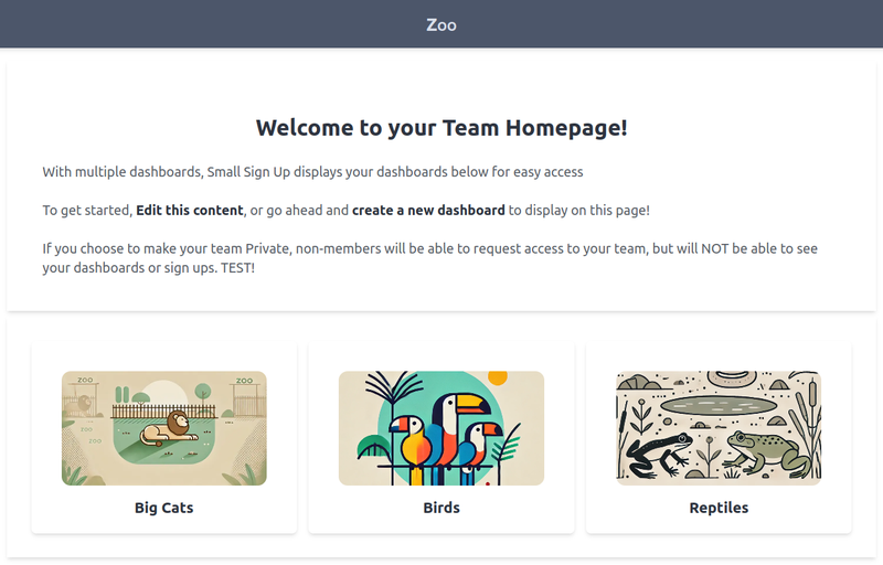 Zoo Team Home